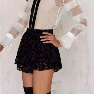 Honey Punch Black Velvet Tap Short